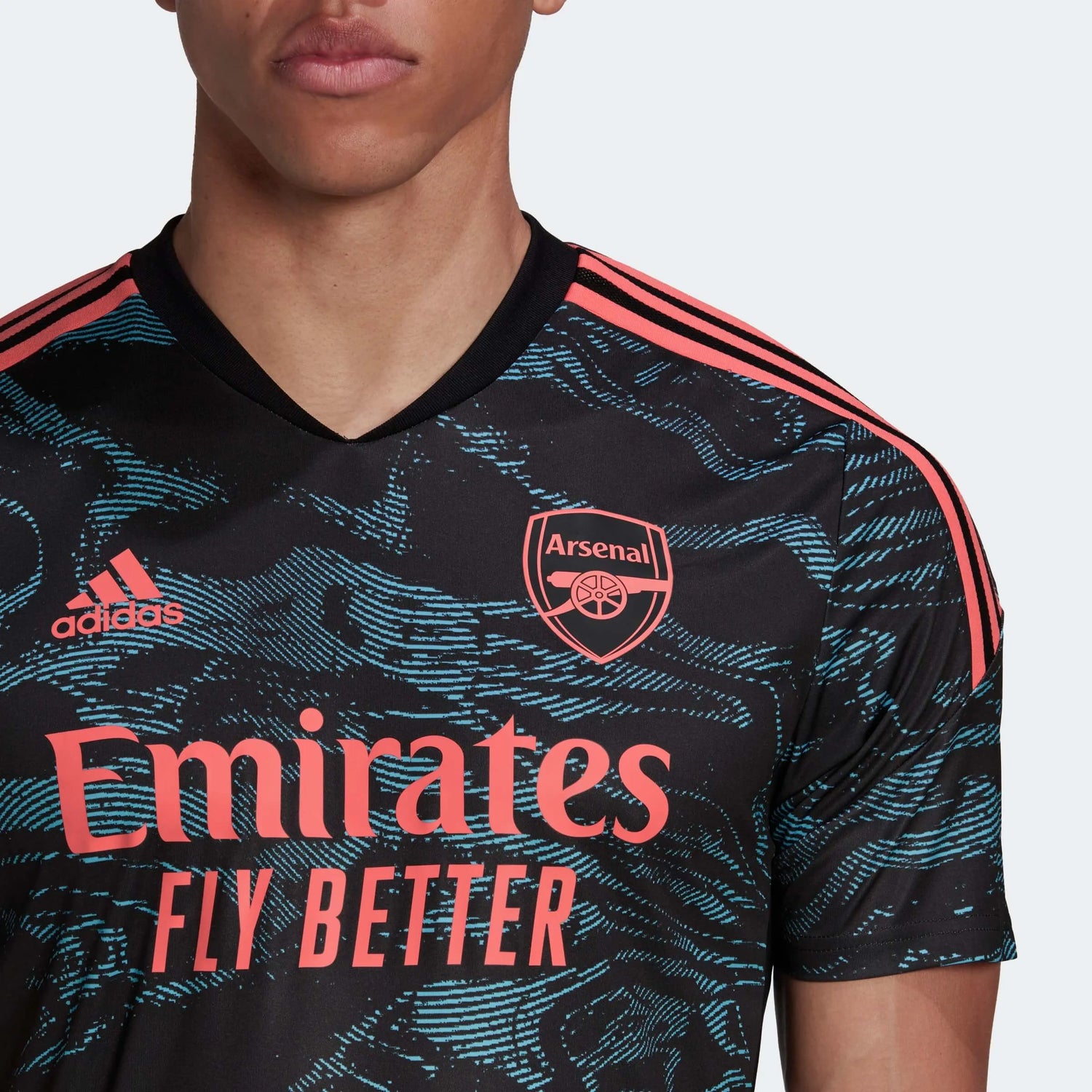 adidas 2022-23 Arsenal Training Jersey - Blue-Black (Detail 1)