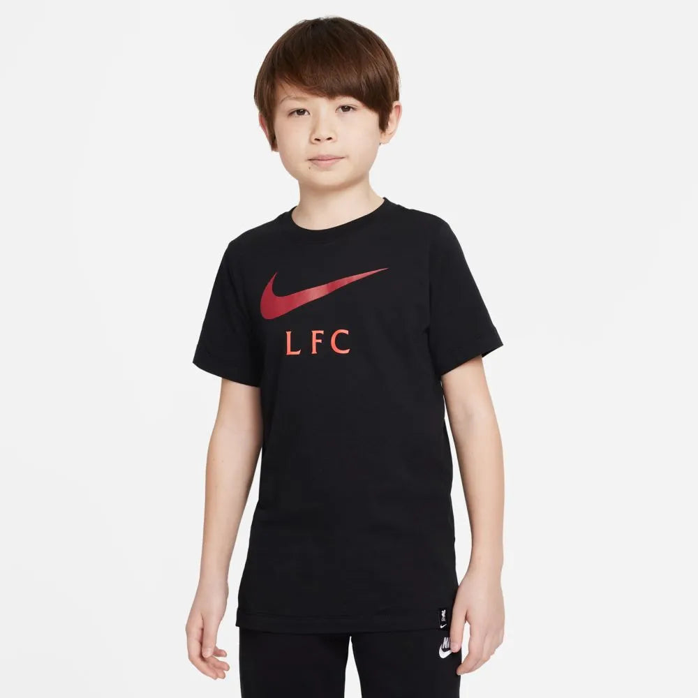 Nike 2021-22 Liverpool Youth Swoosh Club Tee - Black-Red