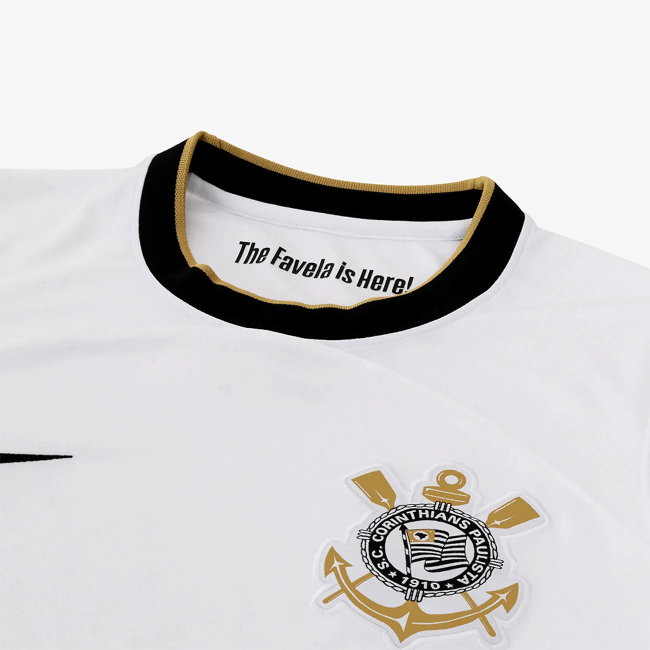 Nike 2022-23 Corinthians Home Jersey - White-Black (Detail 3)