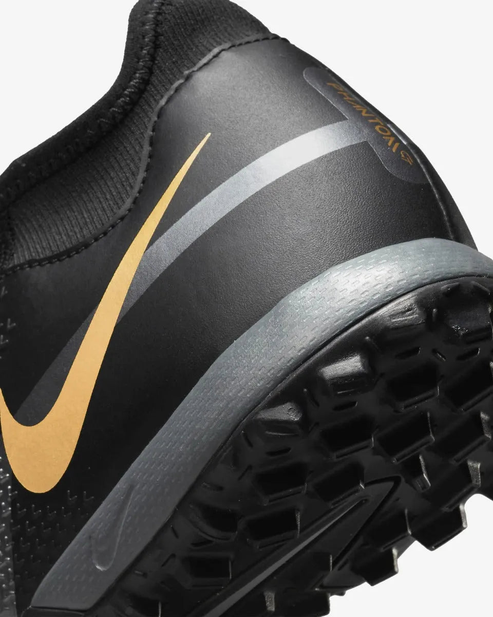 Nike Phantom GT2 Academy DF TF - Black-Dark Grey-Gold (Detail 2)