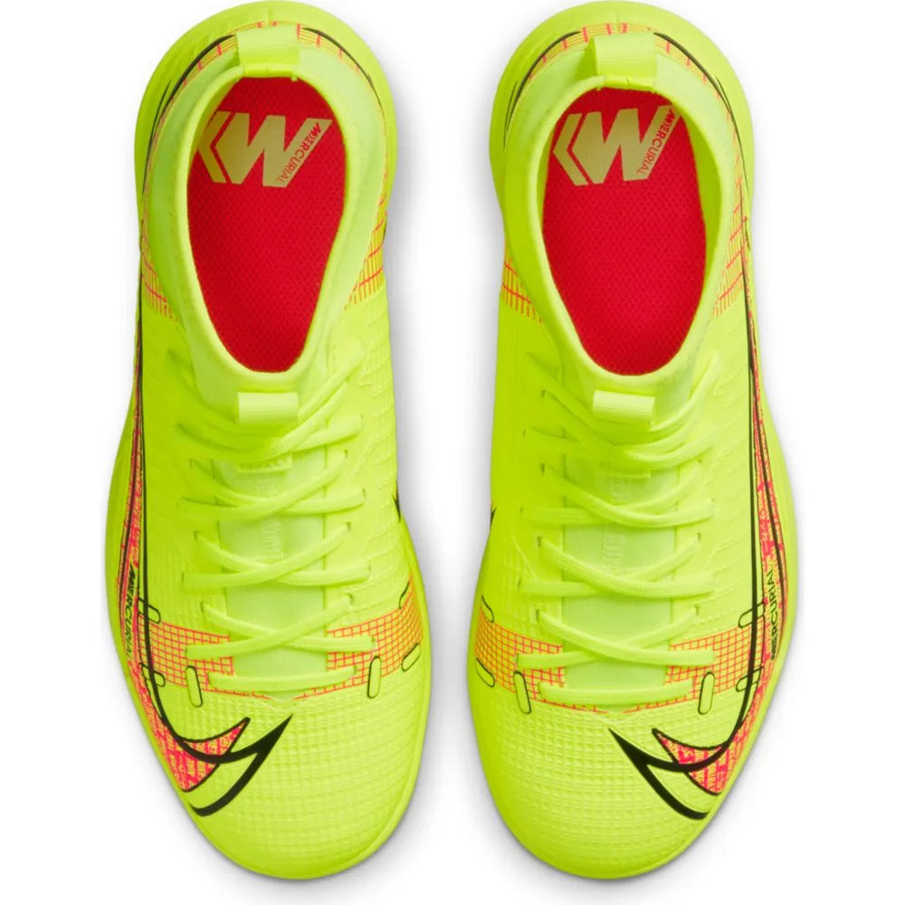 Nike JR Superfly 8 Academy FG - Volt-Bright Crimson (Pair - Top)