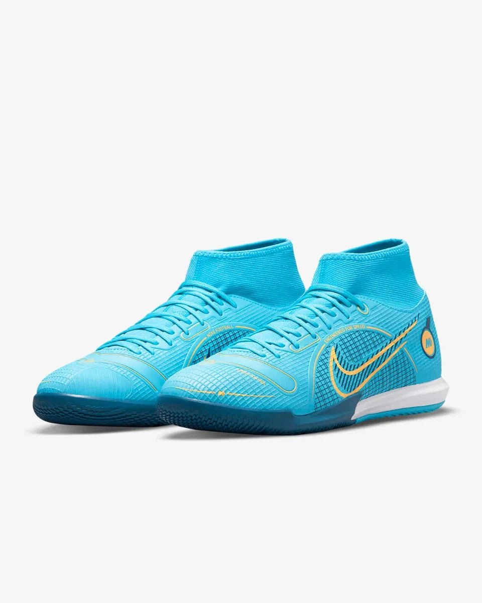 Nike Superfly 8 Academy IC - Chlorine Blue-Laser Orange (Pair - Diagonal)