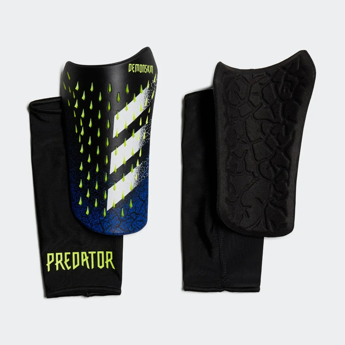 Adidas Predator Competition Shin Guards - Black-White-Volt-Blue