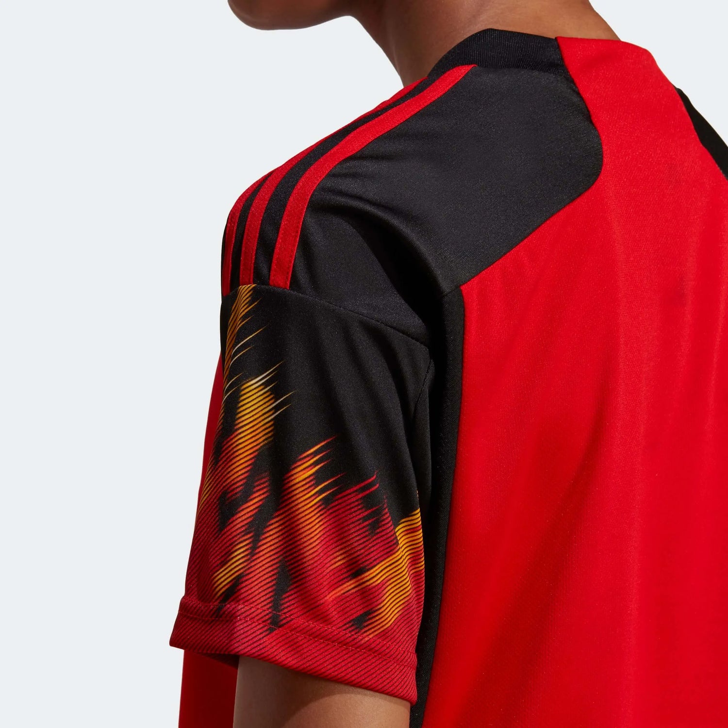 adidas 2022-23 Belgium Women's Home Jersey - Red-Black (Detail 2)