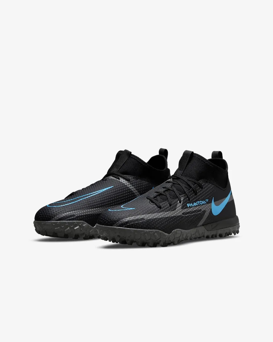 Nike JR Phantom Gt2 Academy DF TF - Black-Blue (Pair - Diagonal)