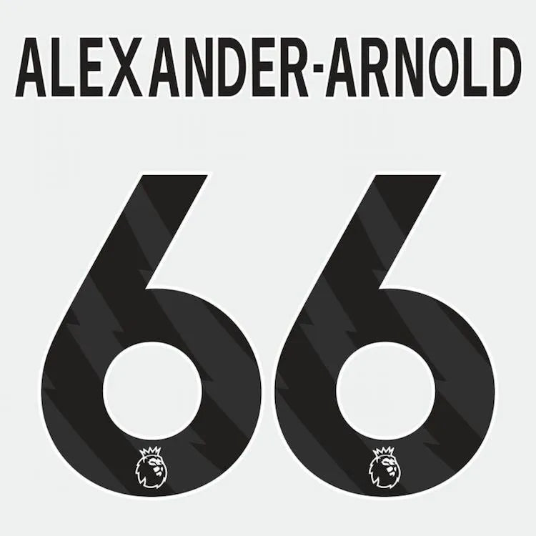 Liverpool 2023-Away Alexander-Arnold #66 Jersey Name Set-Black (Back)