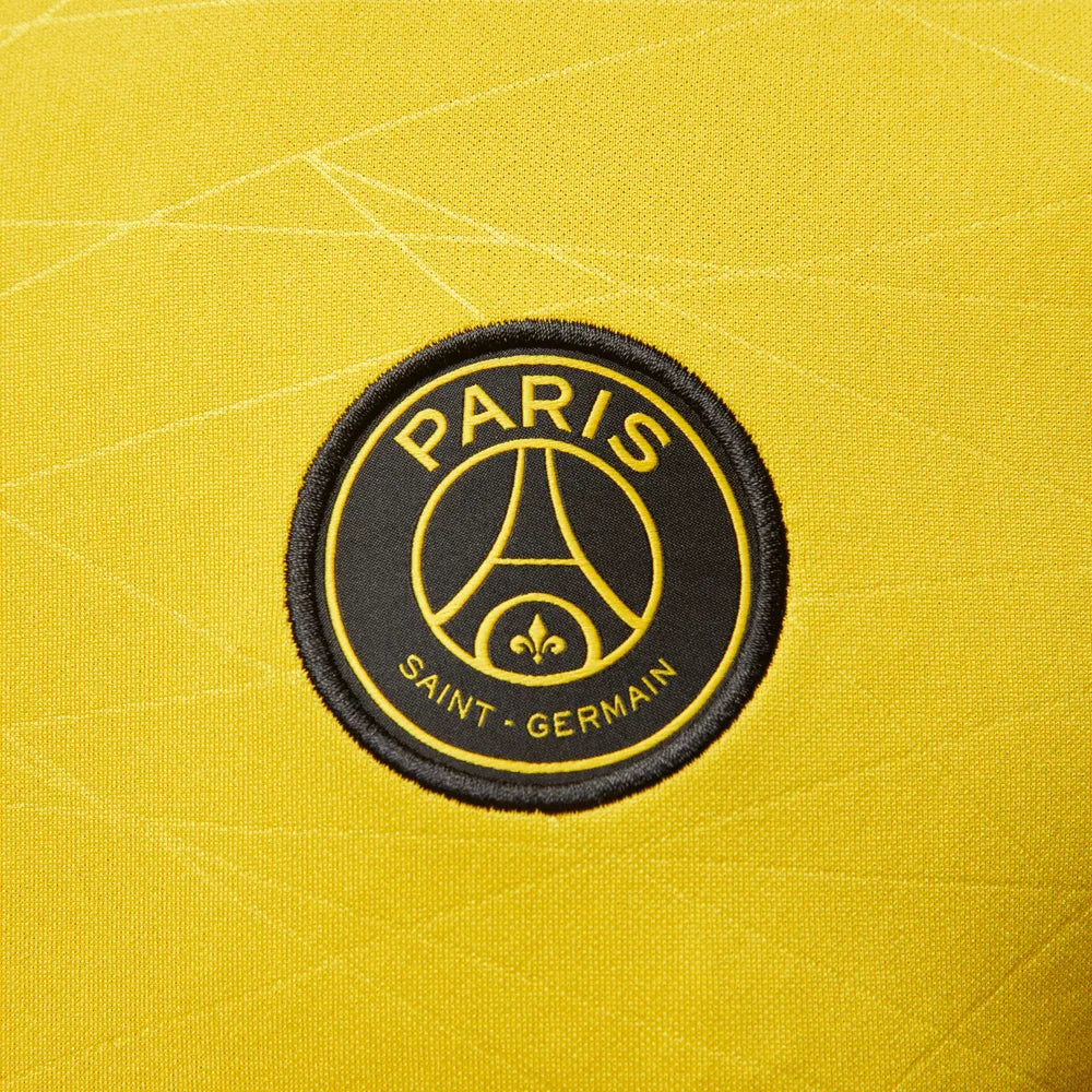 Jordan 2023 Paris Saint-Germain 4th Lifestyle Pre-Match Top - Yellow-Black (Detail 3)