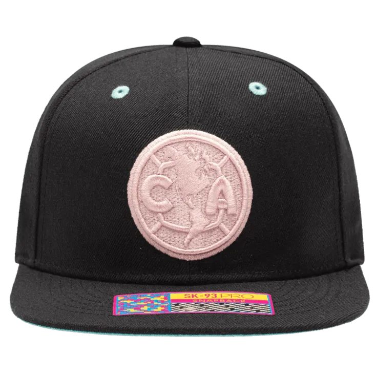 FI Collection Club America Ice Cream Snapback Hat - Black (Front)