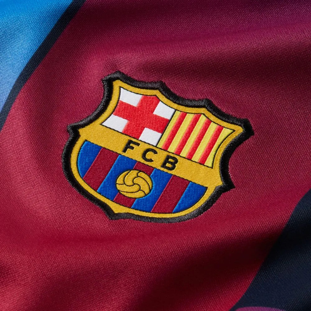 Nike 2021-22 Barcelona Dry-Fit Pre-Match SS Jersey - Soar-Obsidian (Detail 1)