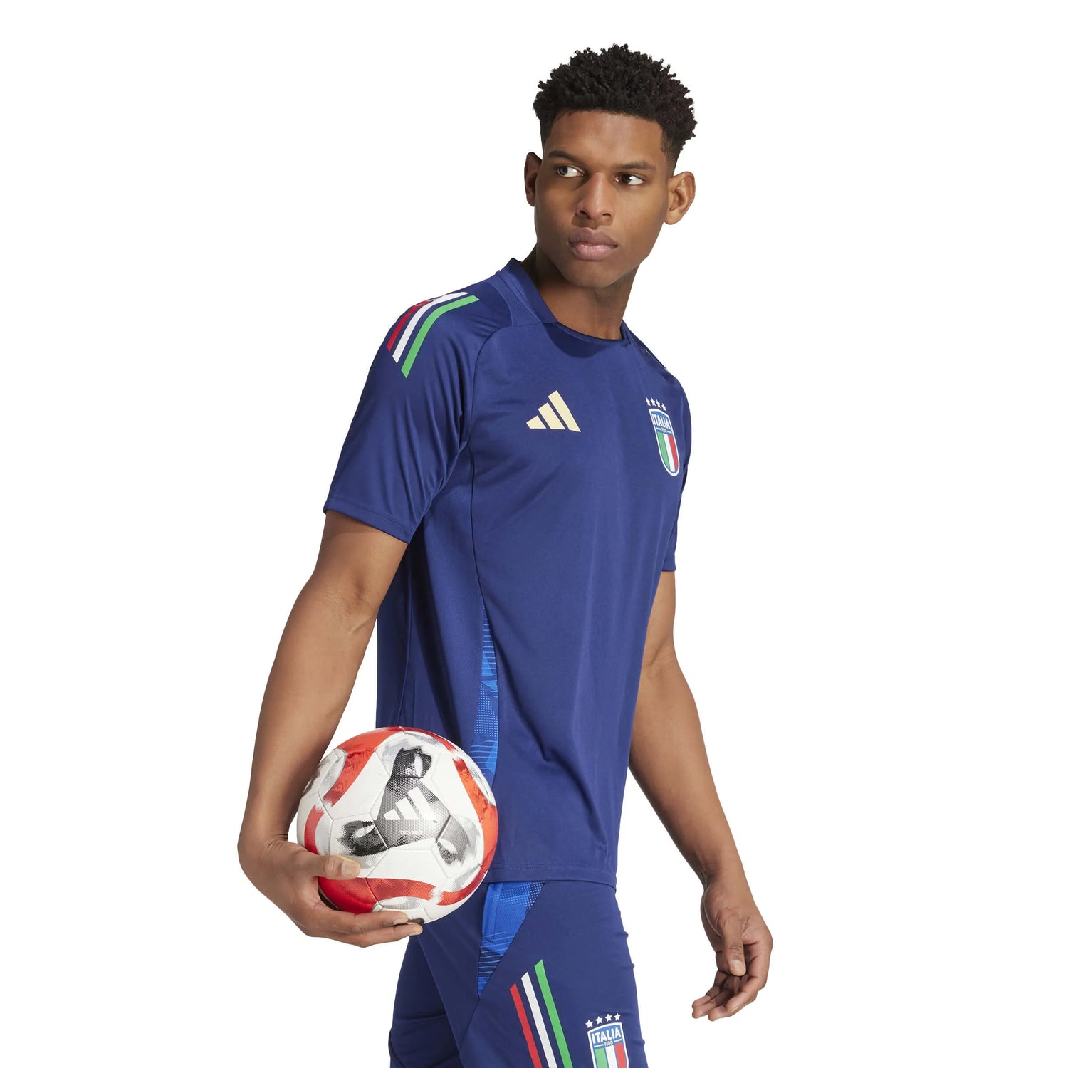 adidas 2024-25 Italy Men's Tiro 24 Competition Training Jersey (Model - Side)