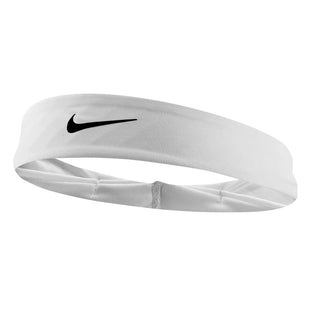 Nike Women's Elite Skinny Headband White-Black (Lateral - Front)