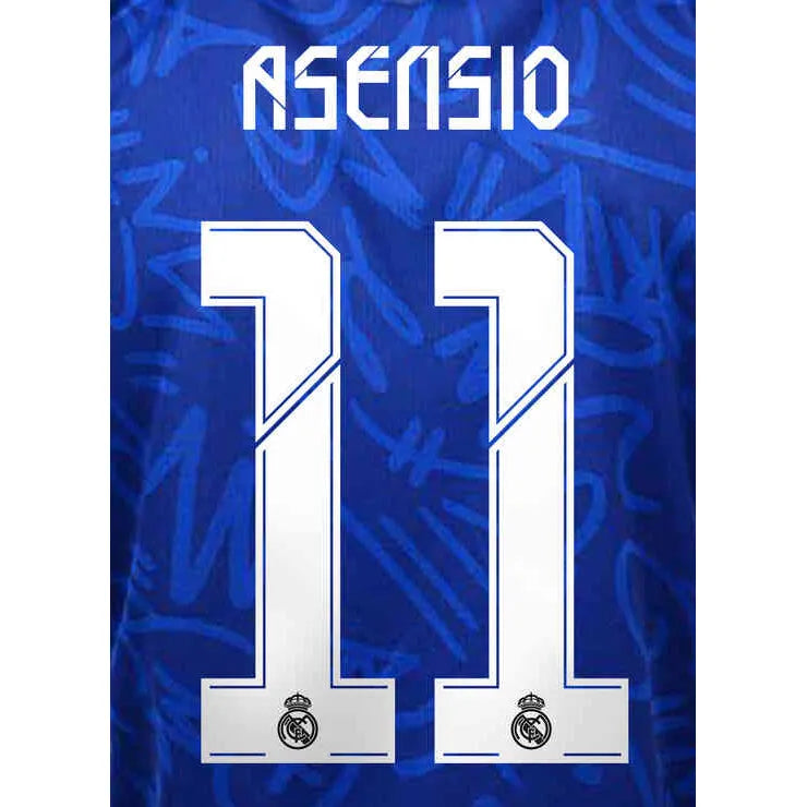 Real Madrid 2021/22 Away/Third Asensio #11 Jersey Name Set (Main)