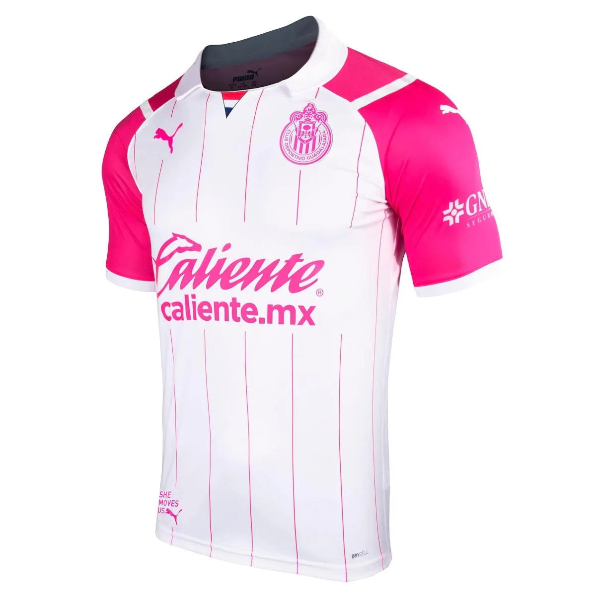 Puma 2021-22 Chivas Breast Cancer Awareness Jersey White-Pink (Front)