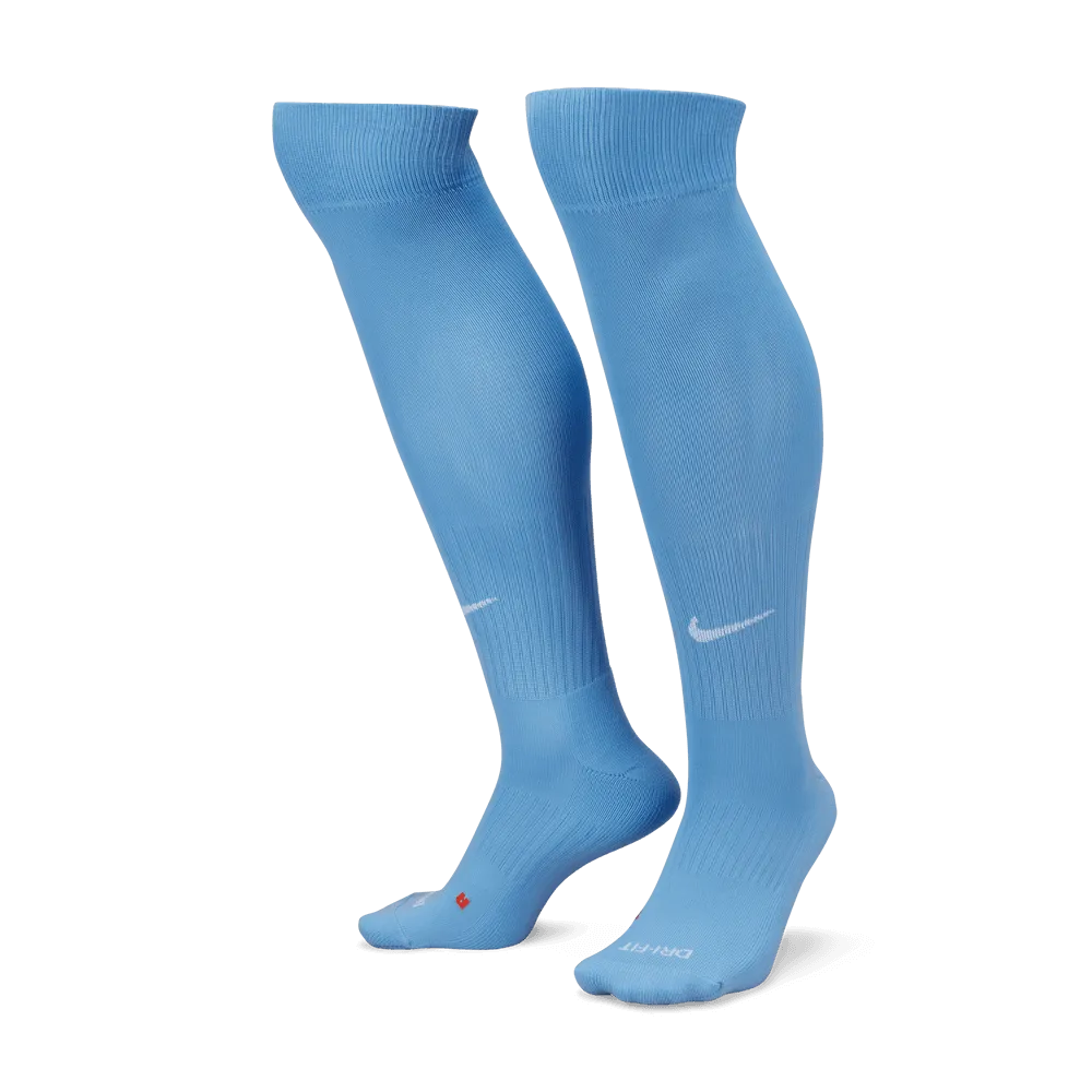 Nike Classic Knee-High Socks Sky Blue (Pair - Lateral)