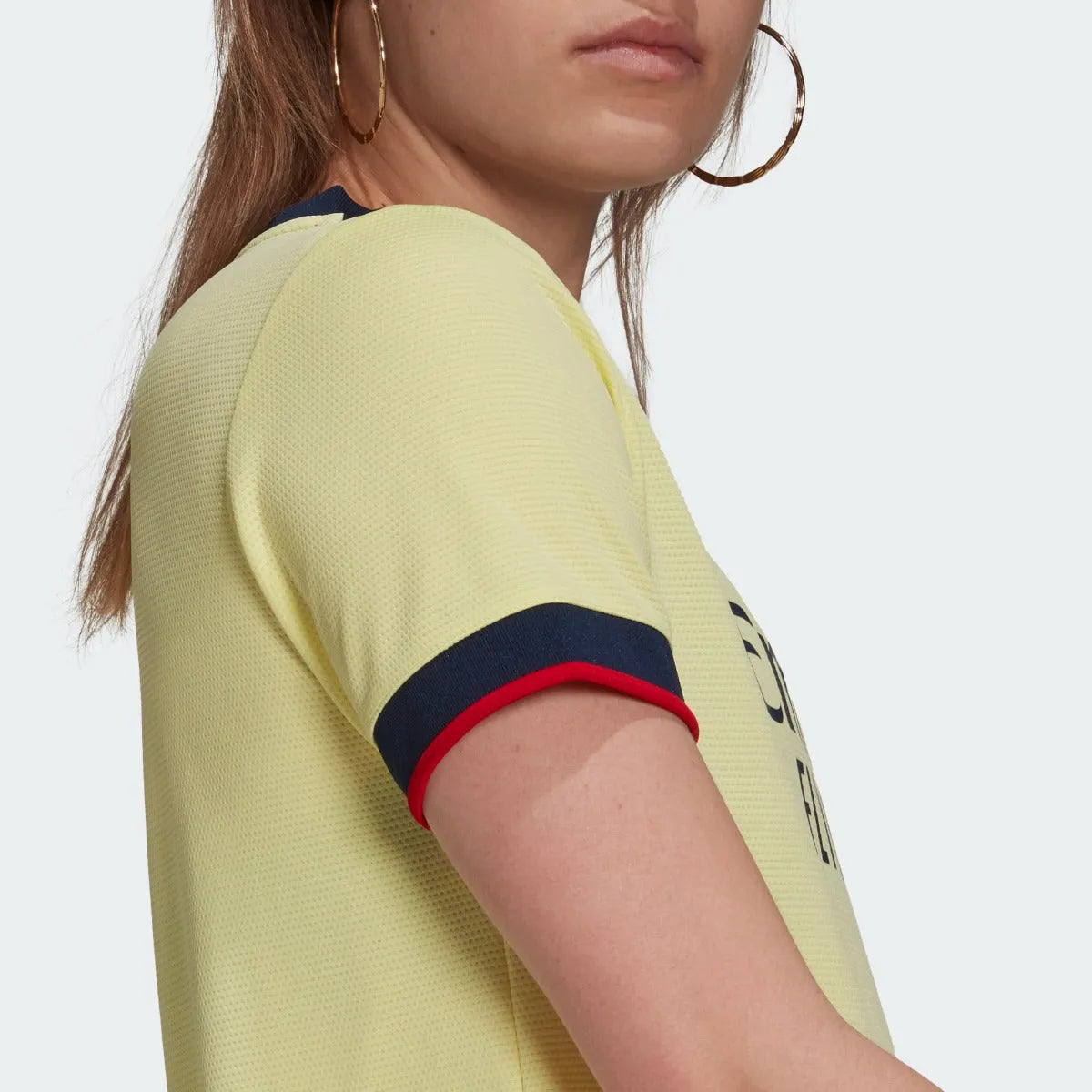 Adidas 2021-22 Arsenal Women Away Jersey - Pearl Citrine (Detail 2)