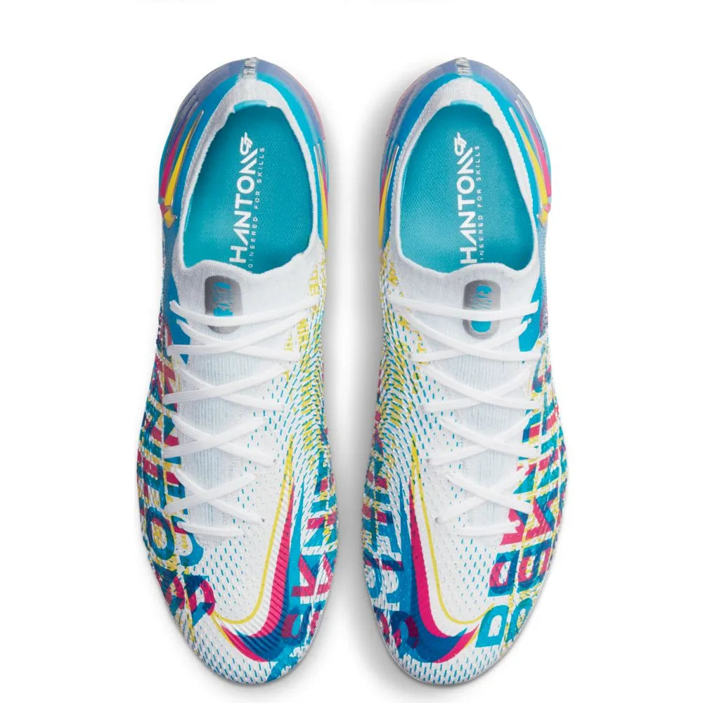 Nike Phantom GT Elite 3D FG - White-Blue-Pink-Yellow (Pair - Top)