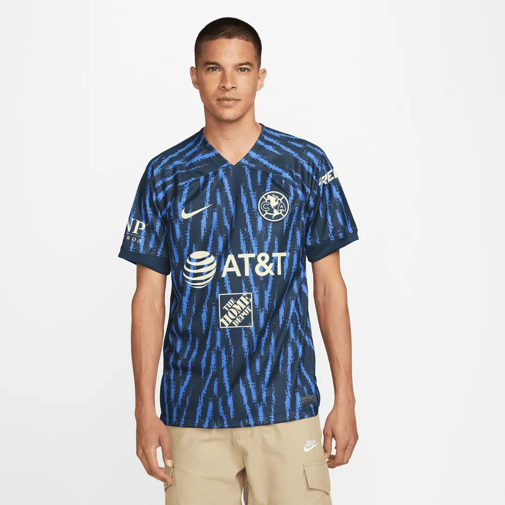 Nike 2022-23 Club America Away Jersey - Armory Navy-Lemon