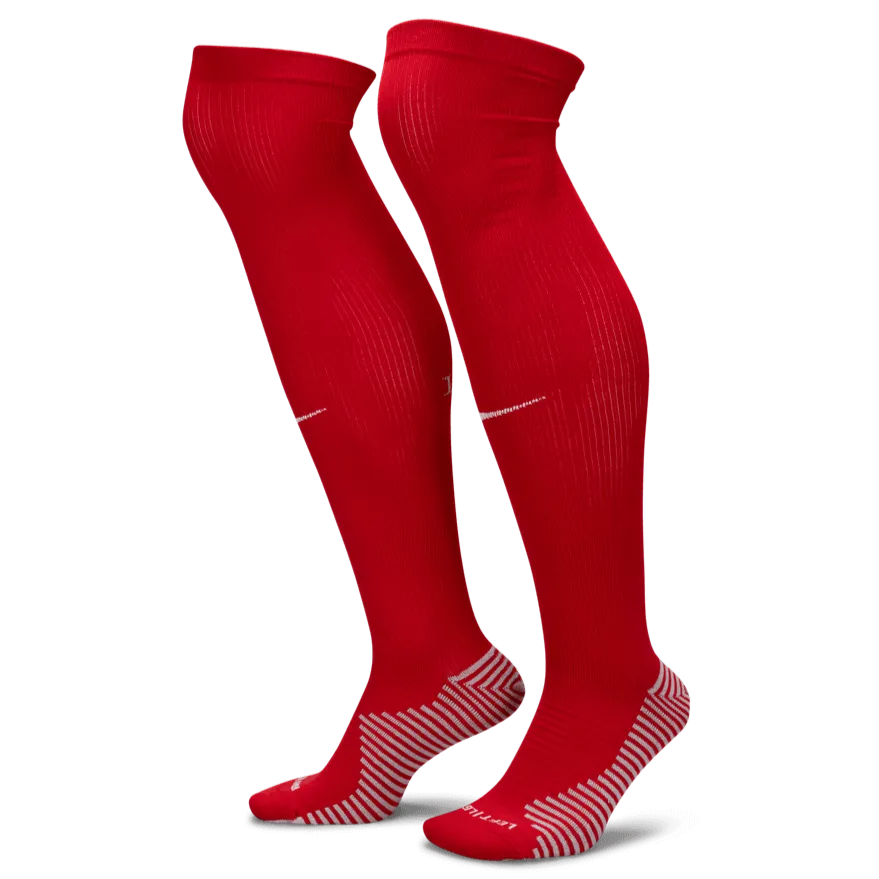 Nike 2023-24 Liverpool Home Strike Knee-High Socks (Pair - Lateral)