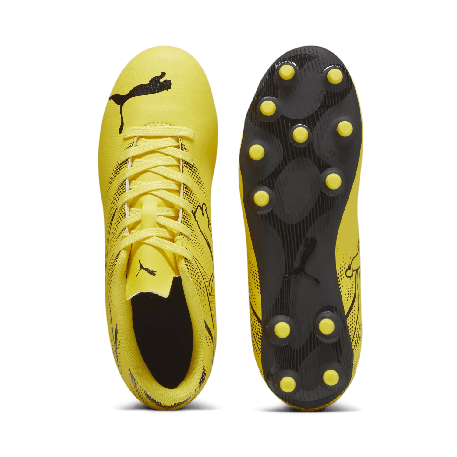 Puma Kids Attacanto  FG - AG Yellow Blaze-Puma Black (Pair - Top and Bottom)