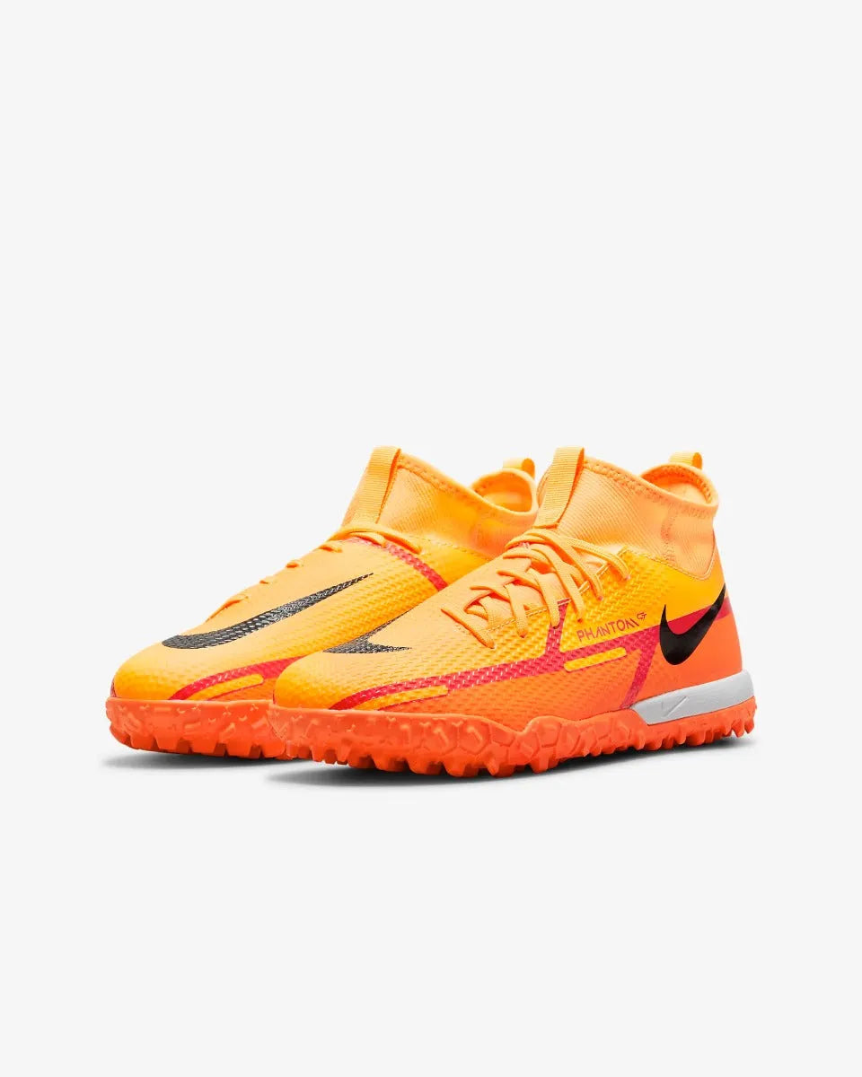 Nike JR Phantom GT2 Academy DF TF - Laser Orange-Black (Pair - Diagonal)