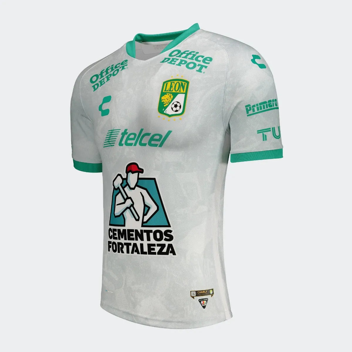 Charly 2021-22 Leon Away Jersey - White-Green (Diagonal)