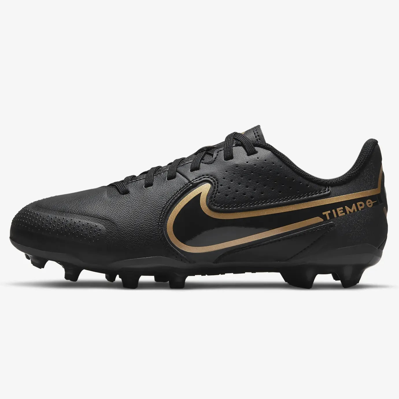 Nike JR Legend 9 Academy FG-MG - Black-Gold (Side 1)