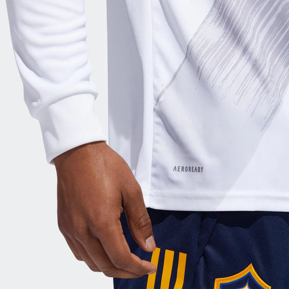 Adidas 2021 LA Galaxy Home Long-Sleeve Jersey - White-Grey