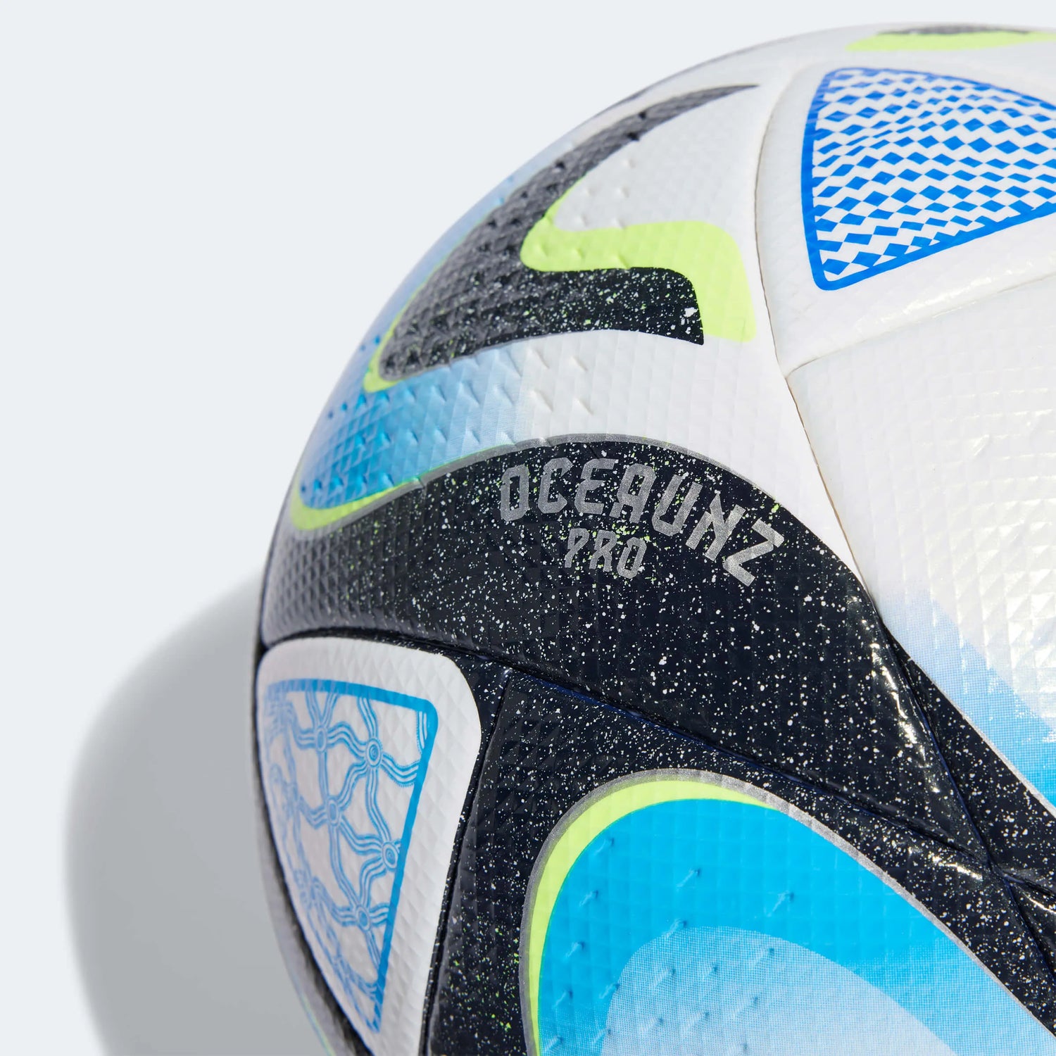 adidas 2023 Women's World Cup Oceaunz Official Pro Ball - White-Black-Blue (Detail 1)