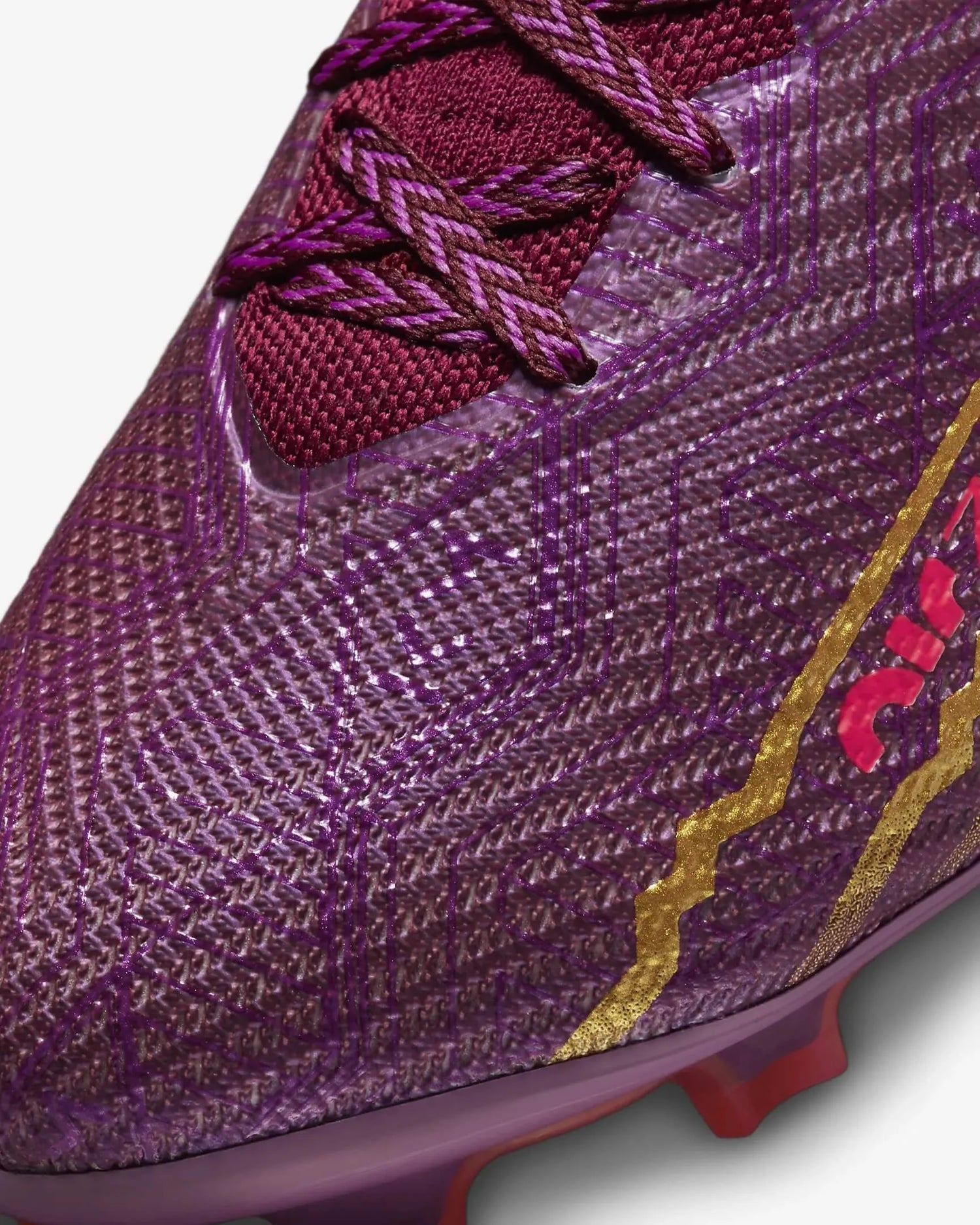 Nike Zoom Vapor 15 Elite KM FG - Dark Beetroot-Gold (Detail 2)