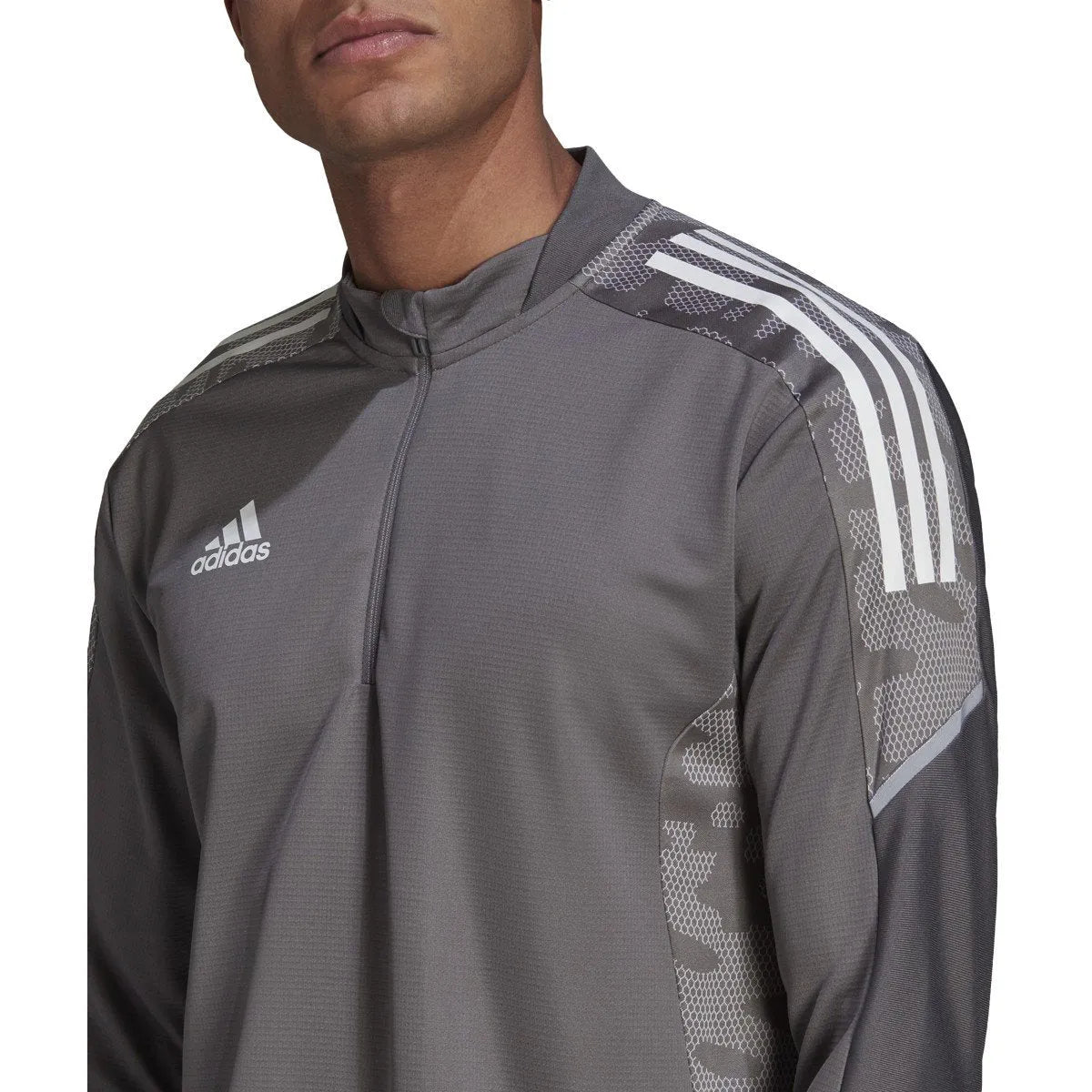 Adidas Condivo 21 Training Top - Team Grey-White (Detail 1)