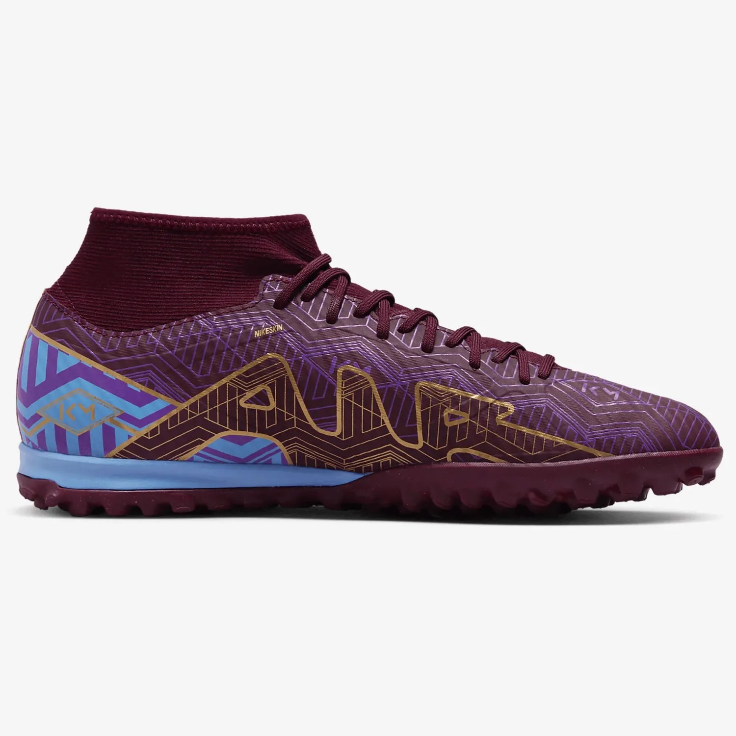 Nike Zoom Superfly 9 Academy KM Turf - Dark Beetroot-Gold (Side 2)