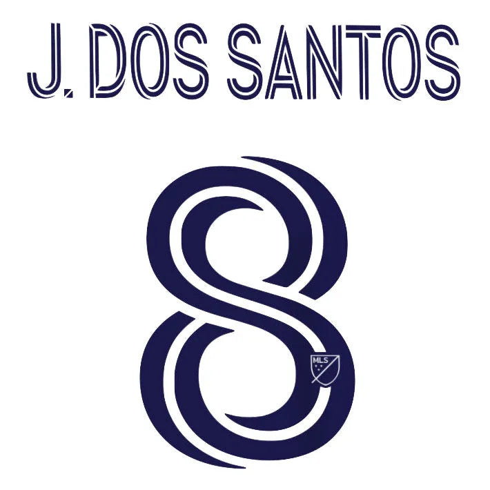 LA Galaxy 2015/19 Home J. Dos Santos #8 Jersey Name Set