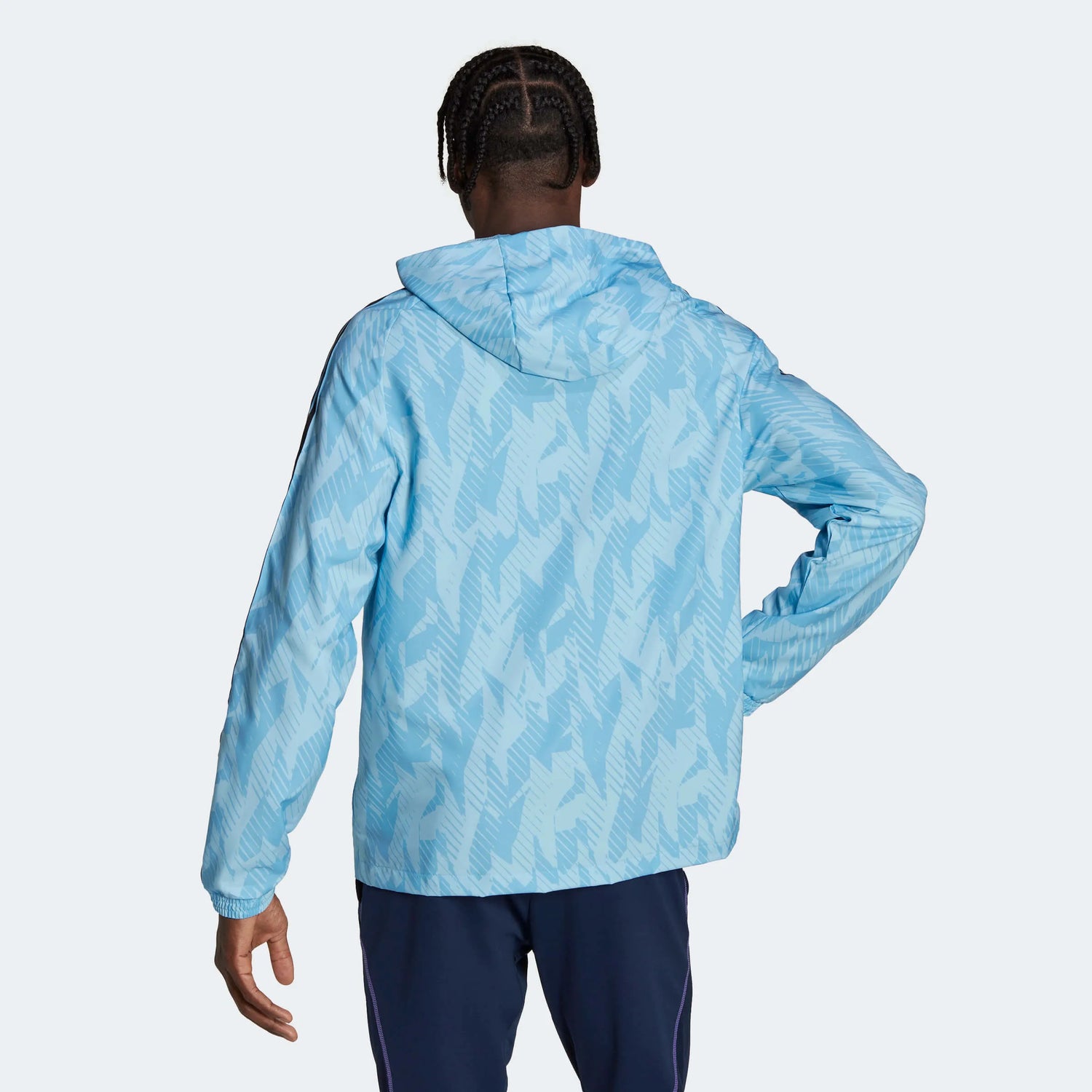 adidas 2022-23 Argentina DNA Windbreaker- Clear Blue-Light Blue (Model - Back)