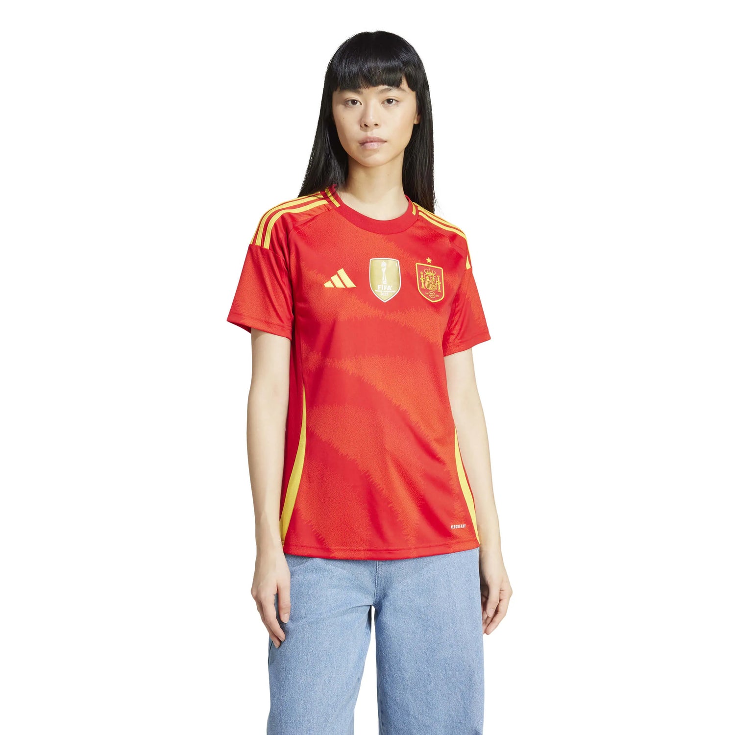 adidas 2024-25 Spain Women's Stadium Home Jersey (Model - Front)