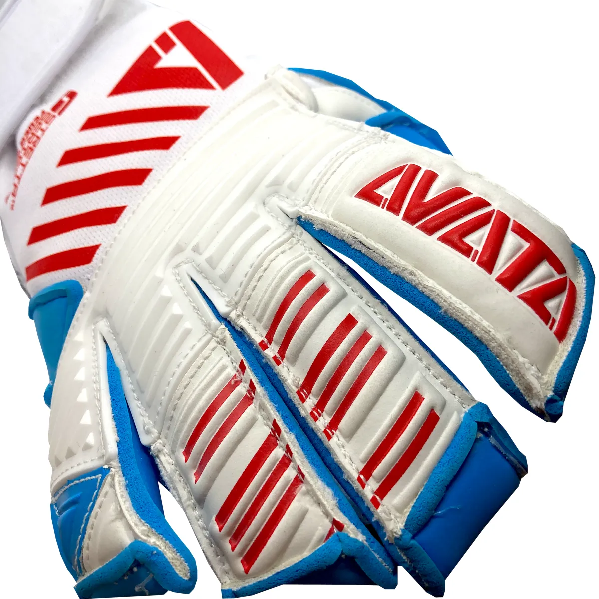 Aviata Stretta Feuer USA V7 Goalkeeper Gloves - White-Red-Blue (Detail 1)