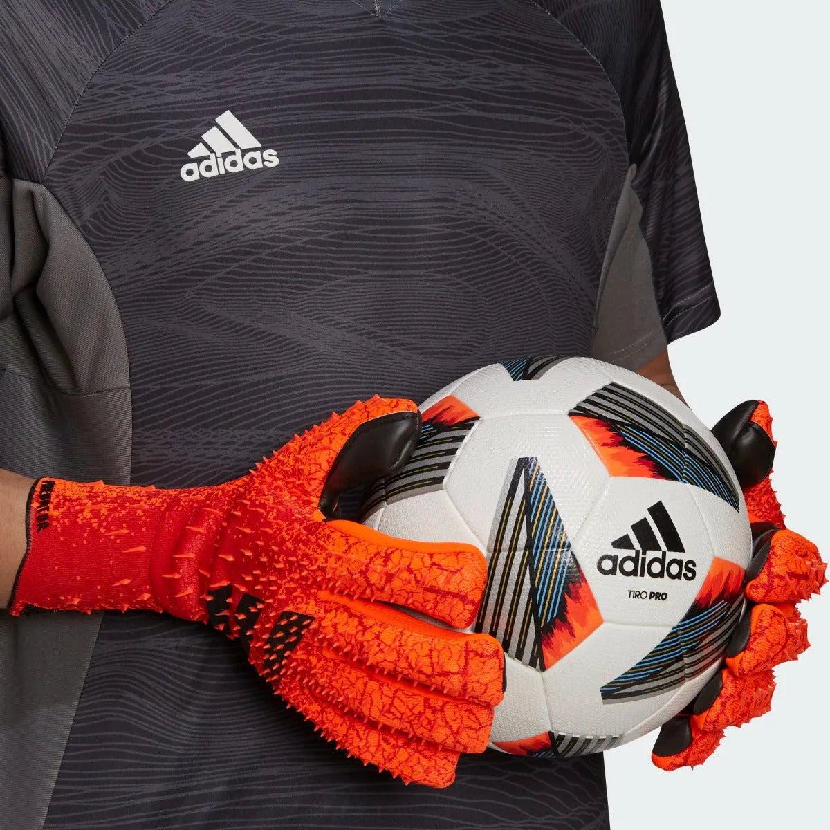 Adidas Predator Pro Fingersave Goalkeeper Gloves - Red-Black (Model 1)