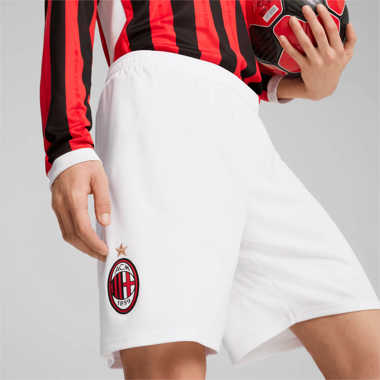 Puma 2024-25 AC Milan Men's Stadium Home Shorts (Detail 1)