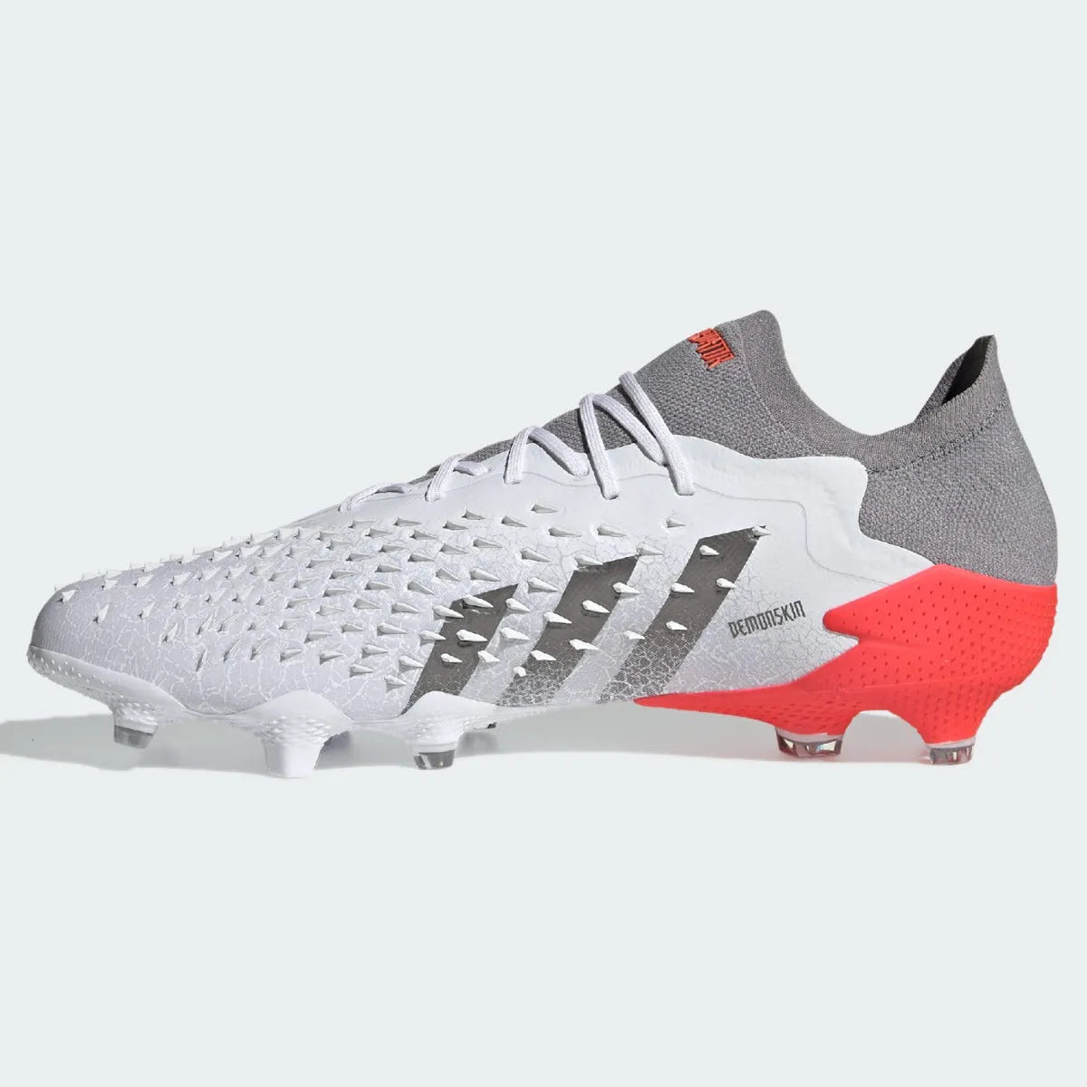 Adidas Predator Freak .1 FG - White-Grey-Solar Red (Side 2)