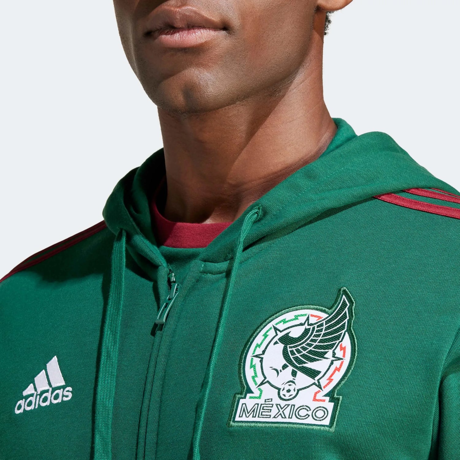 adidas 2024-25 Mexico Men's DNA FZ Hoodie (Detail 1)