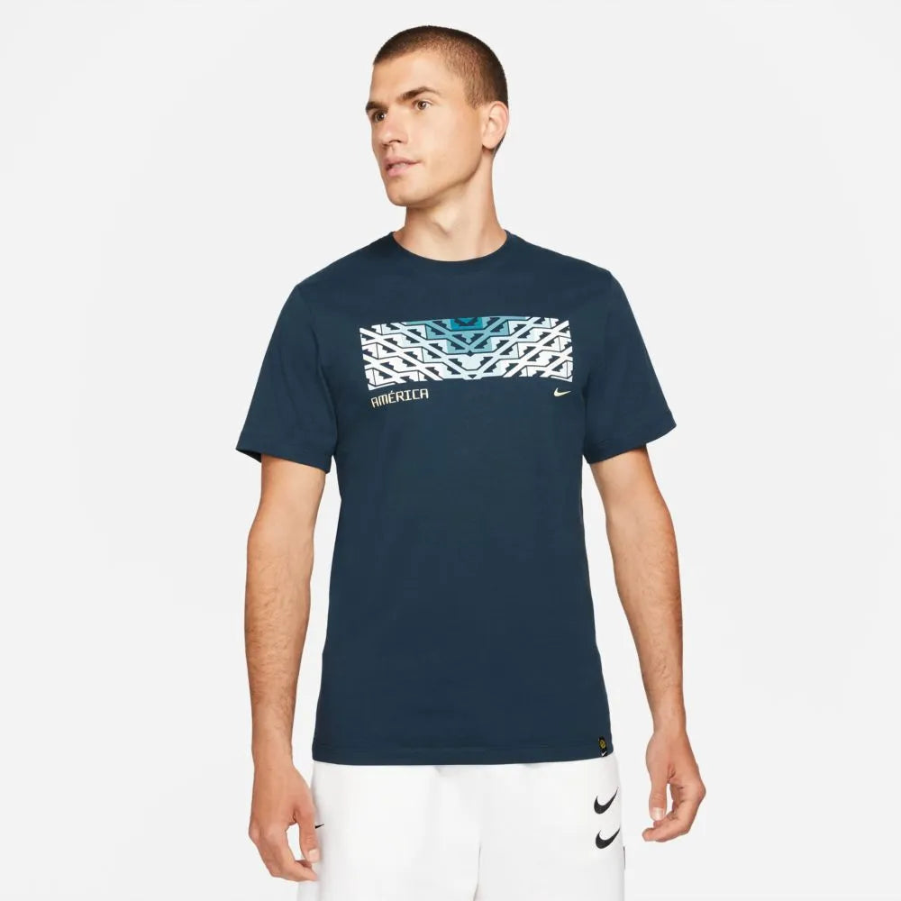 Nike 2021-22 Club America Voice Tee - Navy