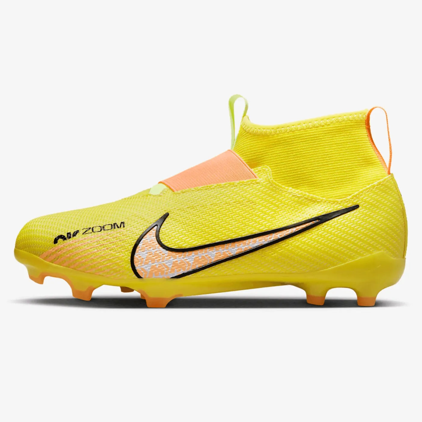 Nike JR Zoom Superfly 9 Pro FG - Yellow Strike-Sunset Glow (Side 1)