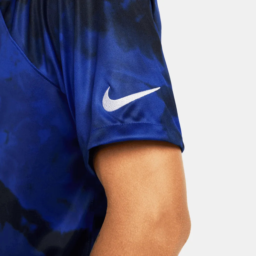 Nike 2022-23 USA Women's Away Jersey (Mens Cut) Bright Blue-Navy (Detail 2)