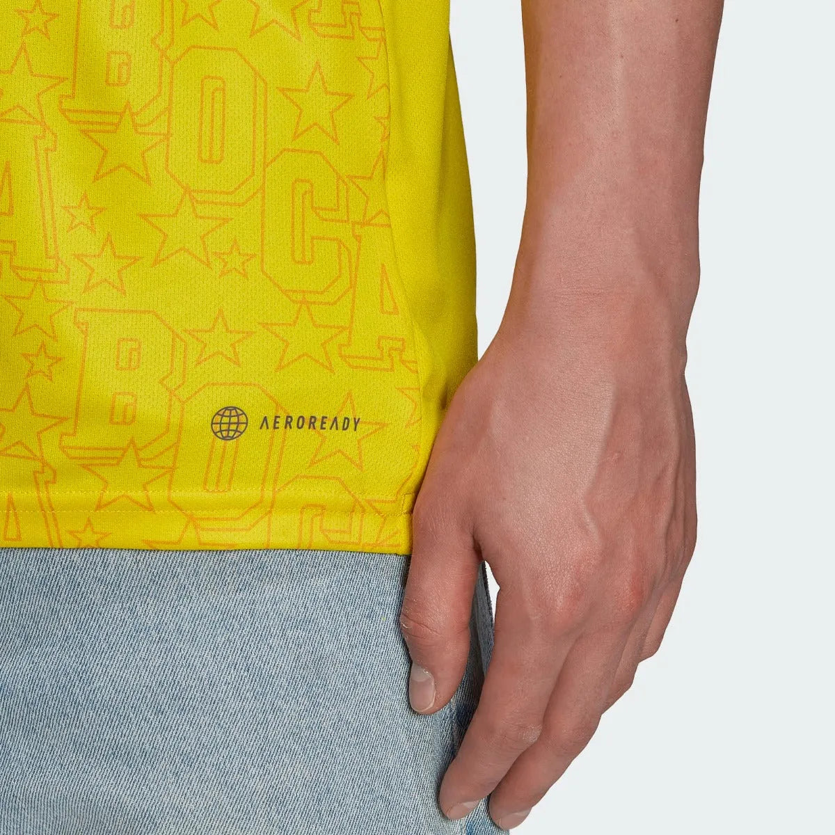 adidas 22-23 Boca Juniors Third Jersey - Yellow (Detail 2)