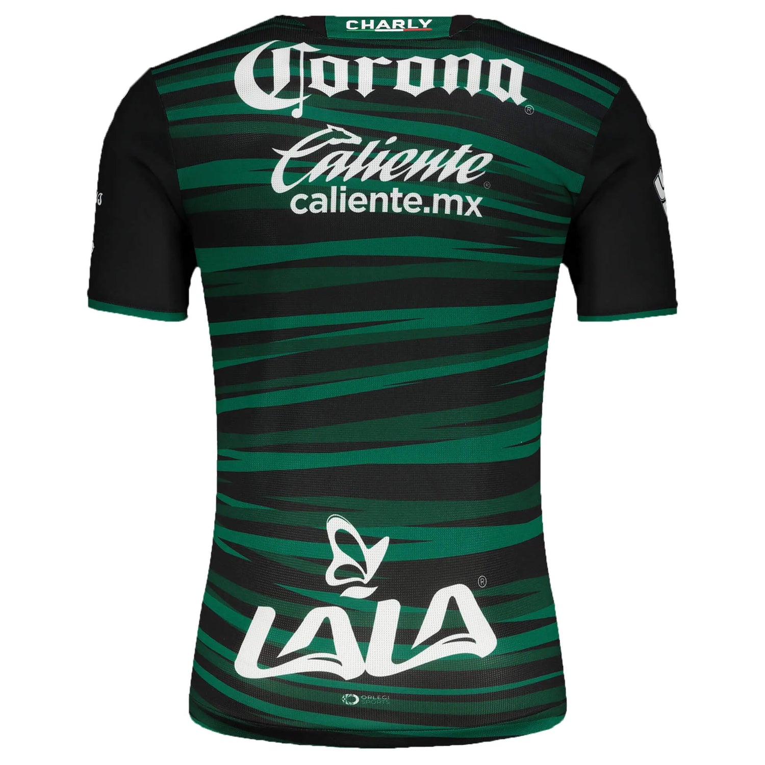 Charly 2022-23 Santos Away Jersey - Black-Green (Back)