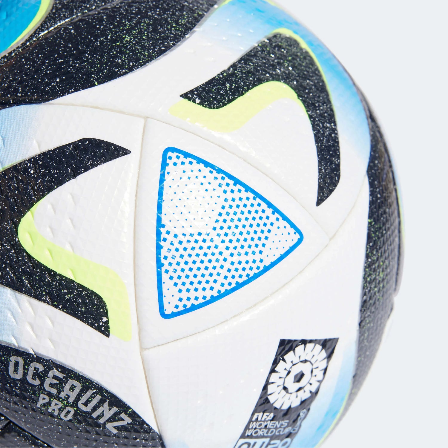 adidas 2023 Women's World Cup Oceaunz Official Pro Ball - White-Black-Blue (Detail 2)