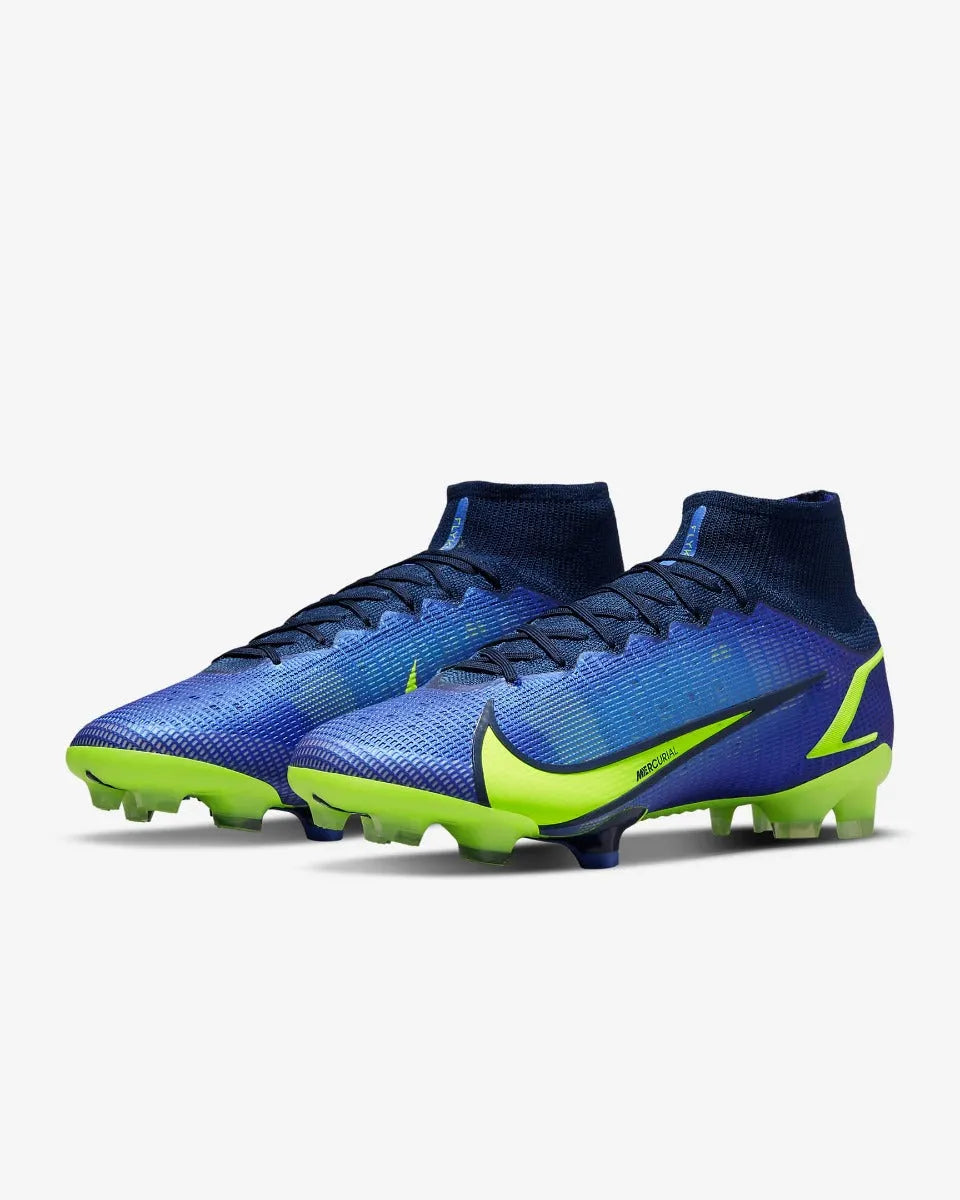 Nike Superfly 8 Elite FG - Sapphire-Volt (Pair - Diagonal)