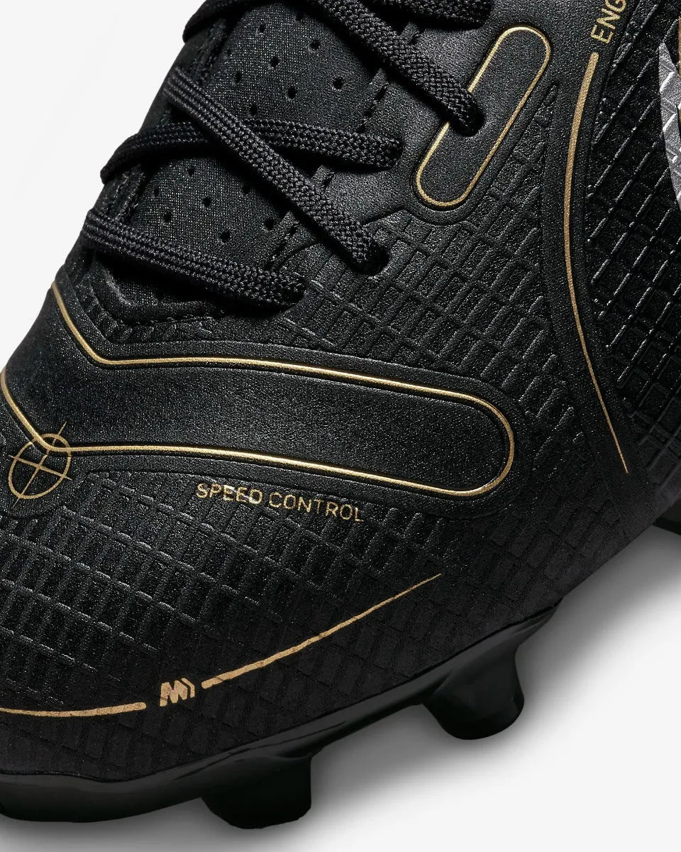 Nike Kids Vapor 14 Academy FG-MG - Black-Silver-Gold (Detail 2)