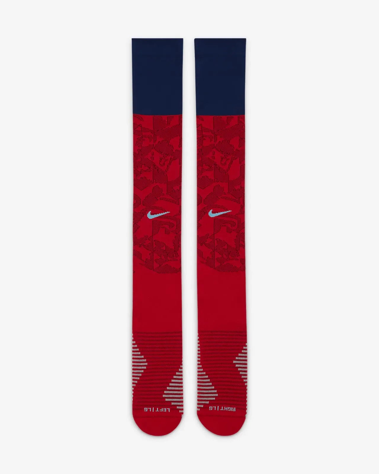 Nike 2022-23 England Strike Away Knee-High Socks - Red-Blue (Pair - Front)