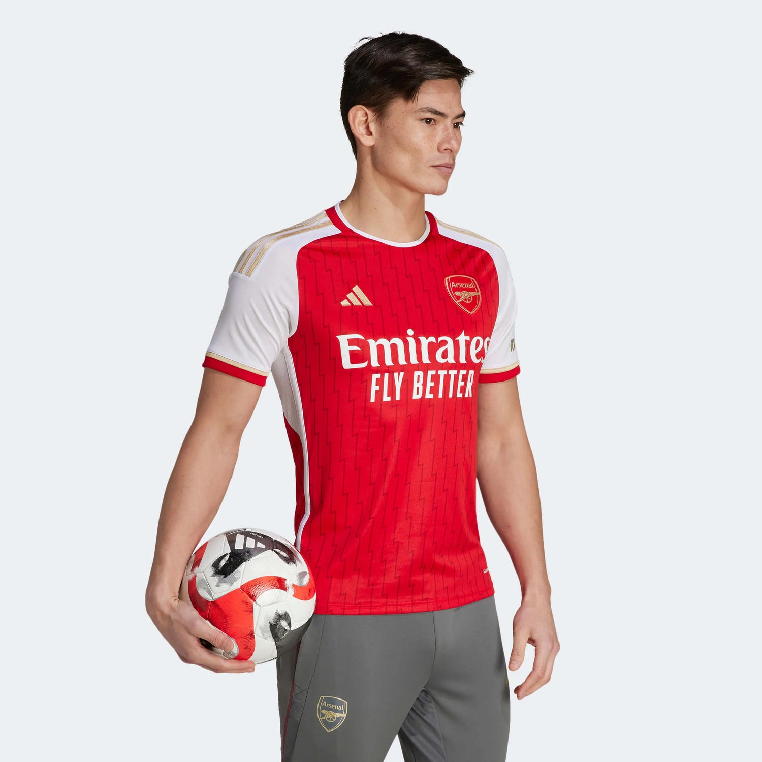 adidas 2023-24 Arsenal Men's Stadium Home Jersey (Model - Front)