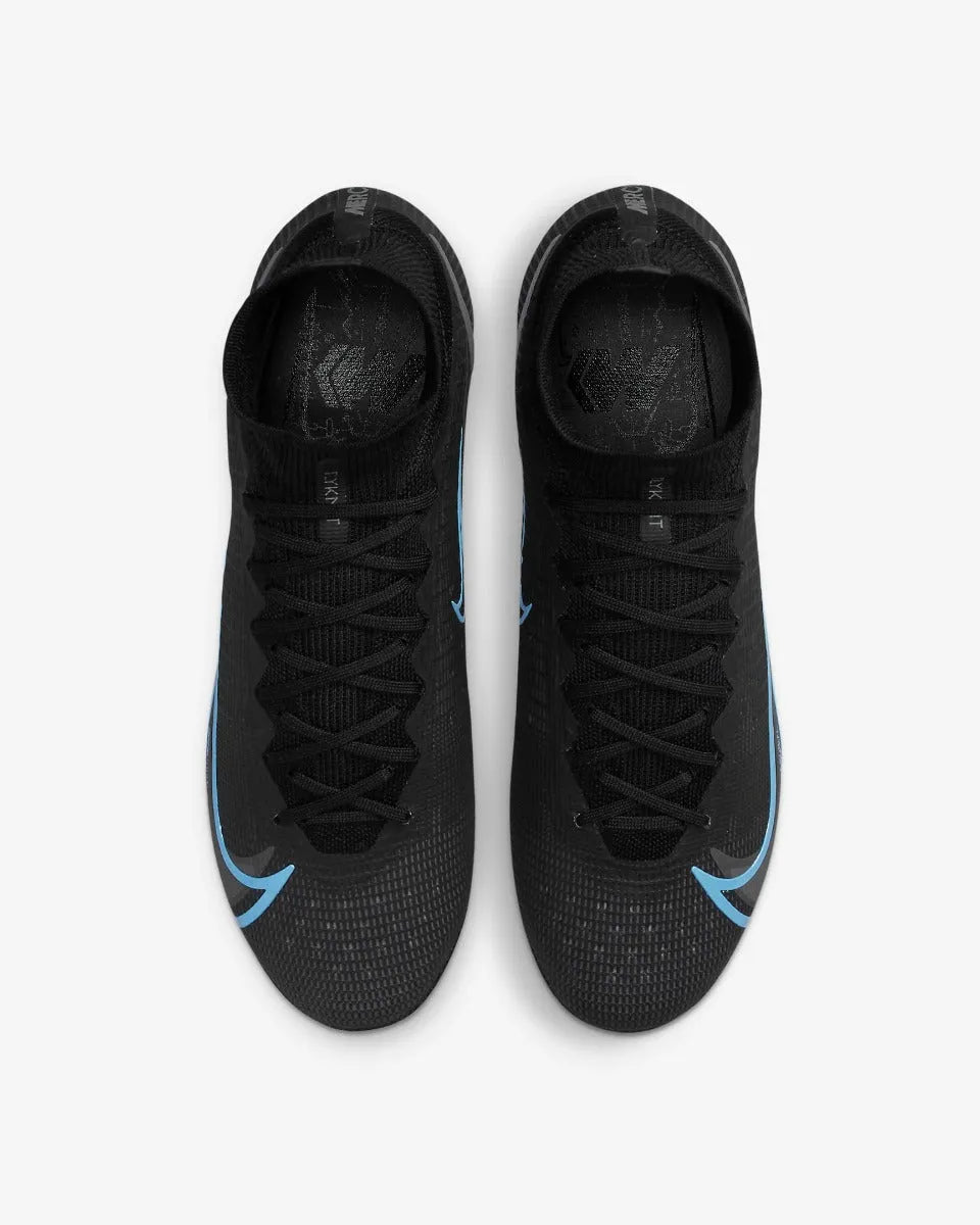 Nike Superfly 8 Elite FG - Black-Blue (Pair - Top)